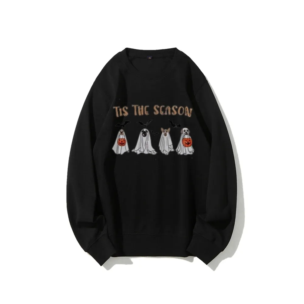 Tis The Season Women Ghost Graphic Sweatshirts